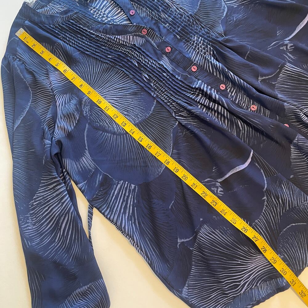 Melissa McCarthy Seven7 Navy Blue Printed Tunic - Picture 9 of 9